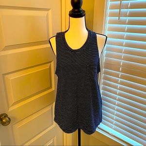 Stateside || Navy/white striped razorbacks tank with small front pocket